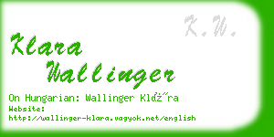 klara wallinger business card